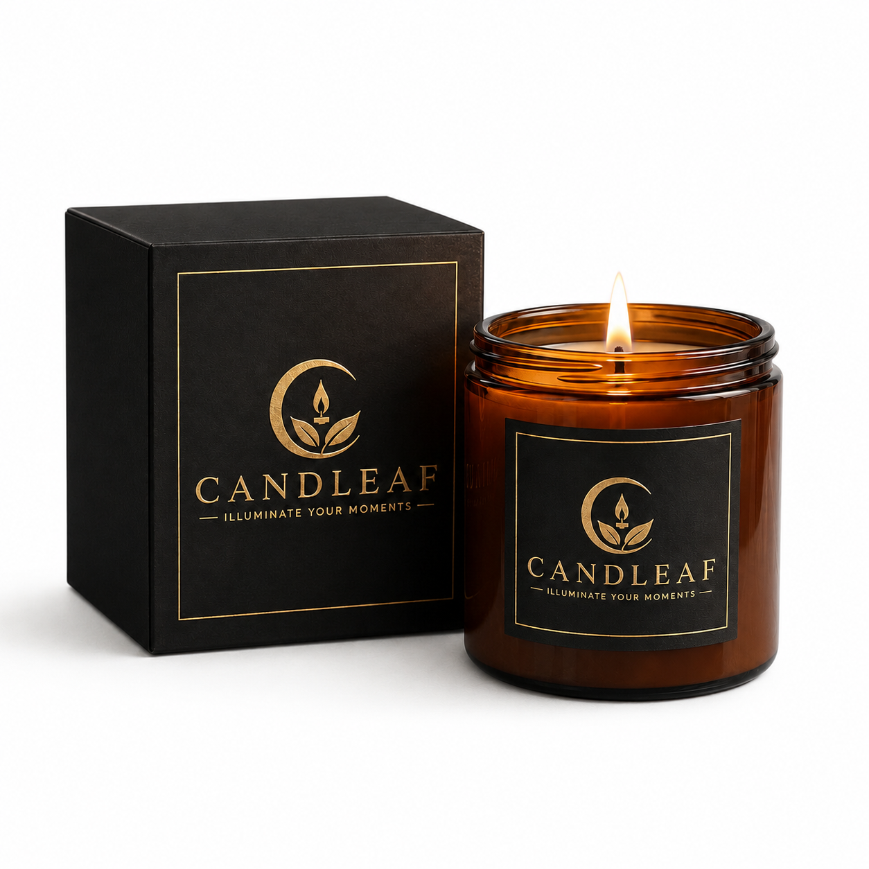 Luxury Amber Soy Candle Gift Set | Candleaf