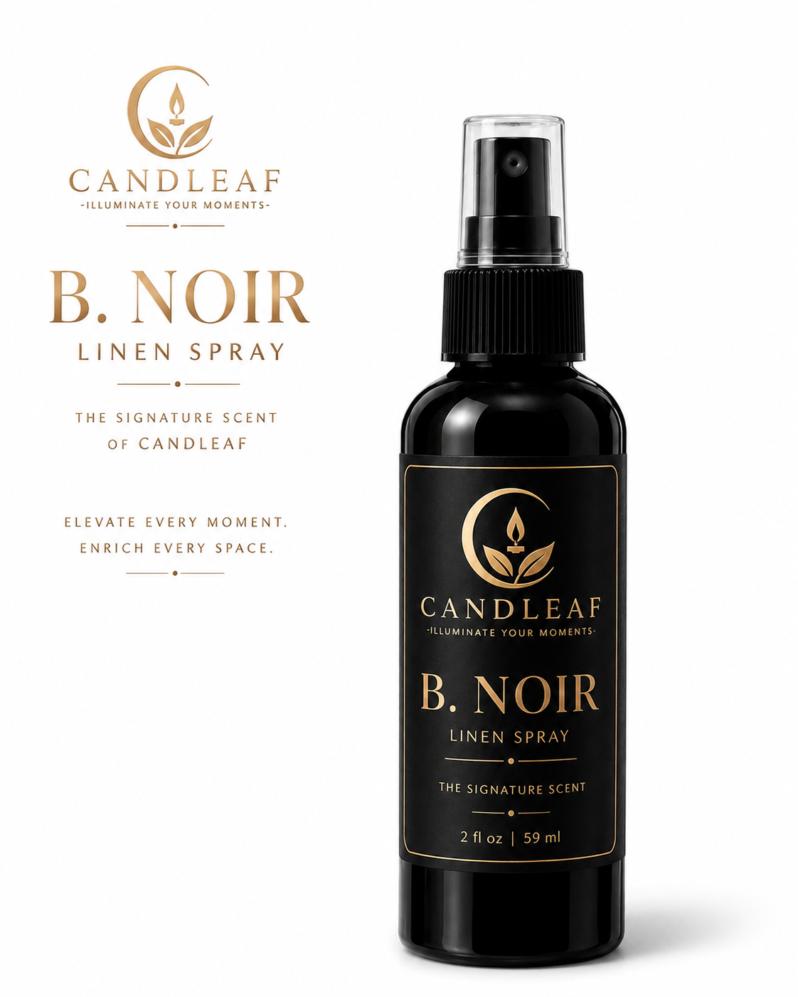 B. Noir Linen Spray Luxury Fabric & Room Mist | Candleaf
