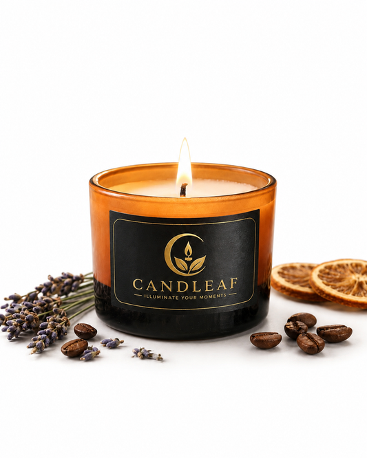 Warm Spice & Coffee Scented Soy Candle | Candleaf